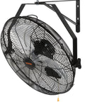 18 Inch Wall Mount Fan With 3 Speeds IP44 Waterproof Up To 4150 CFM ETL Listed Black Rust Resistant, wall-mounted outdoor fan image