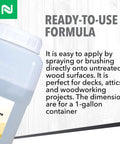 Penetrating Wood Preservative And Termiticide For Termites Carpenter Ants And Wood Boring Beetles With Fungicidal Protection 1 Gallon