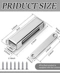 4 Pack Magnetic Door Catch 150lb Stainless Steel Heavy Duty Cabinet Magnets with screw set and dimensions shown