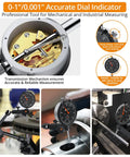 Dial Indicator 0 To 1 Inch With 0.001 Inch Resolution And 132 Pound Magnetic Base for Lathe 3D Printer CNC in use