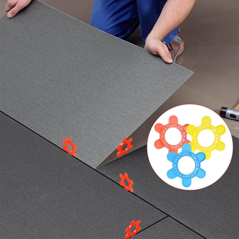 Hexagon Tile Spacers Set 100 Pcs 1 To 5 Mm Six Sizes In One Large 6.7 Cm Reusable Plastic Tile Leveling Shims for wall and floor tiling