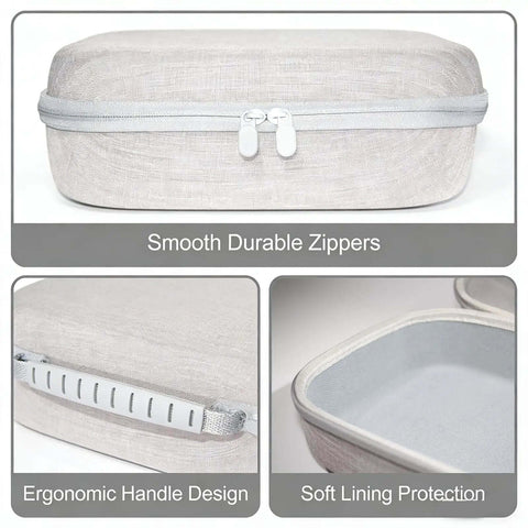 Slick Hardshell Tech Organizer Travel Case With Adjustable Padded Dividers To Store Chargers Power Banks And Cords While Keeping Your Daily Tech Setup Hella Organized, featuring smooth zippers and soft lining.