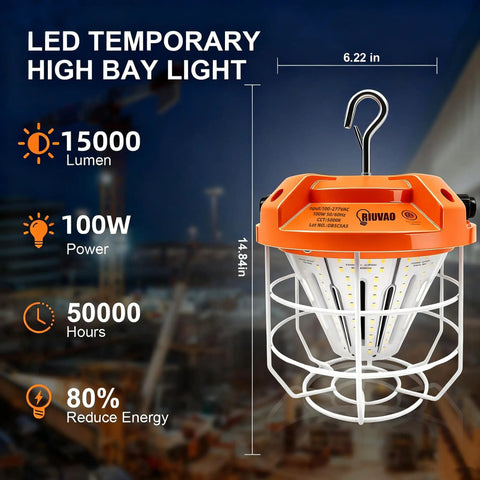 Boss Level 100W LED Work Light Pumping Out 15000 Lumens Straight Fire Illumination Rock Solid IP65 Waterproof Rated Linkable Plug And Go Setup For Any Grindy Job Site Hustle