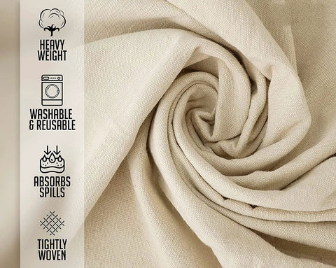 Heavy Duty Canvas Drop Cloth 4 Ft By 12 Ft Pack Of 4 For Painting And Home Projects, fabric close-up showing texture and features