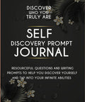 Top Notch Self Discovery Journal Featuring One Thousand Raw Writing Prompts And Real Talk Questions To Help You Level Up Your Vibe And Tap Into Full Personal Potential, with floral design on cover.