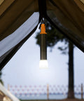Zoomable USB C Rechargeable Flashlight 1000 Lumens LED With Five Modes Including SOS And Strobe Tactical Handheld Portable Light hanging in tent