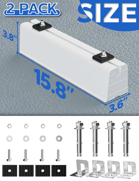 Heavy Duty Mini Split Condenser Pad Floor Mount Base Pad 15.74 Inch Long Beefy Anti Vibration Stand For Air Conditioners 3.8 Inch High