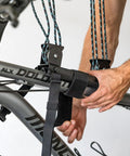 Ceiling Bike Hoist With No Slip Heavy Duty Garage Pulley Lift System For Road MTB Fat Tire And Ebike Storage Space