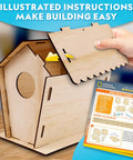Fun DIY Wooden Birdhouse Kit For Kids And Families Build Your Own Birdhouse With Pre Cut Pieces And Paints For A Hands On Outdoor Habitat Project And Cozy Family Craft, wooden panels in assembly