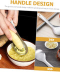 Ginger Grater Spoon And Lime Zester With Garlic Press And Wasabi Grinder in stainless steel 430 used for grating ginger over bowl