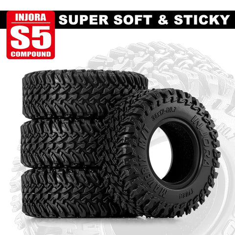 Maverix MT RC Tires For 1 30 Scale Axial SCX30 34x12mm 0 7 Inch Ultra Sticky S5 Compound Super Soft Traction With Dense Tread Blocks