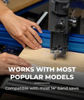 Pro Level Band Saw Fence With Hella Precise Drift Adjustment And Laser Cursor For 14 Inch Woodworking Bandsaws alignment on wood