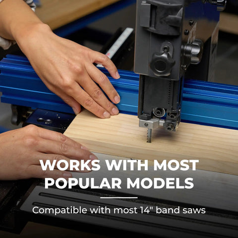 Pro Level Band Saw Fence With Hella Precise Drift Adjustment And Laser Cursor For 14 Inch Woodworking Bandsaws alignment on wood
