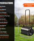 Large Capacity Lawn Roller 13 Gallon Heavy Duty Steel Sand Or Water Filled With Easy Turn Plug And U Shaped Ergonomic Handle
