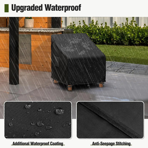 Outdoor Chair Covers Waterproof Built To Last Heavy Duty UV Resistant for Rocking Adirondack and Wicker Chairs during rain