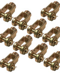 10 Pack Slack Adjuster Clevis Pin Kit For Air Brake Chambers With One Half Inch Pin Push Rod Clevis And Five Eighth Inch Female Thread Standard Stroke Clevis Yoke Replaces 1245C185 Heavy Duty Ideal For Trucks Buses Construction And Heavy Equipment, zinc-plated pins