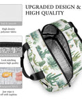 Insulated Lunch Bag For Women And Men Portable Lunch Tote with cactus design, foil lining, waterproof and eco-friendly material