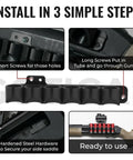 Receiver Mounted Side Saddle Shotgun Shell Carrier For Mossberg 500 590 Shockwave Maverick 88 Holds Up To Six 12 Gauge Shells install steps