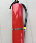 Four Pack Five Lb Abc Dry Chemical Fire Extinguisher Set Featuring No Fuss Quick Release Pin crafted with a red steel body.