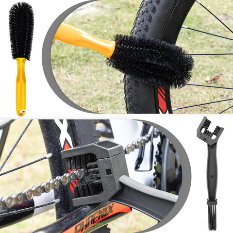 All In One Bike Cleaning Kit With Chain Cleaner Degreaser Chain Lube Scrubber And Brushes For Mountain MTB Road EBike