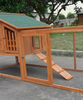 Deluxe Large Wood Chicken Coop With Nesting Box And Run For 3 To 5 Chickens Durable Fir Construction Easy Clean Tray hen house