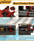 Plug And Play Heavy Duty Electric Pipe Threader Machine 1/2 To 3 Inch With Npt Dies 110V showing adjustable die head and waterproof switch.