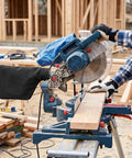 Two Pack Miter Saw Dust Collection Bags Made From Heavy Duty Nylon and Steel Ring With Adjustable Zipper Opening Fits Table Saws Belt Sanders and Planers on miter saw.