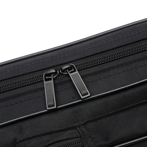 Close-up of zippers on Rugged Waterproof Sword Case With Padded Lining And Shoulder Strap, 48 Inch Martial Arts Bag For Kendo Bamboo Swords