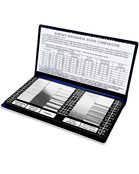 Pocket Size Surface Roughness Comparator Set With 30 Specimens Ra0.05 To 12.5mm Microfinish Gauge for lathe machining and teaching kit