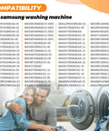 Water Inlet Valve DC97-15459H Go-To Replacement For Samsung Washers compatibility list and happy couple with laundry