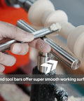 Straight Tool Rest Set For Wood Lathe With 4 6 9 12 Inch Tool Rests Interchangeable Five Eighth Inch And One Inch Stems in use