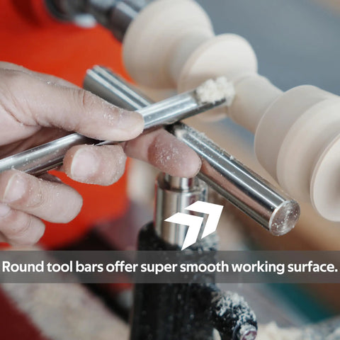 Straight Tool Rest Set For Wood Lathe With 4 6 9 12 Inch Tool Rests Interchangeable Five Eighth Inch And One Inch Stems in use