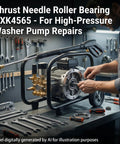 Pro Grade Heavy Duty Needle Roller Thrust Bearing and Washer Set for Axial Load Machines 4565 2AS in use on pump