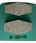 Close-up of a diamond grinding disc from Set Of 9 Pro Grade Diamond Grinding Discs For PG Floor Grinders Concrete Floor Surface Prep 120 And 140 Grit Standard Bond Wet Or Dry Use Heavy Duty Pads For Medium Soft To Medium Concrete