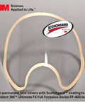 Semi-Permanent Lens Protector for FF-400 Full Facepiece Respirator, Scotchgard Coated Lens Covers With Tight Perimeter Seal