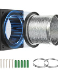 Magnetic Dryer Vent Connector Kit With Quick Connect And Self Aligning Magnets 2.6ft duct and clamps, screws, and wall anchors