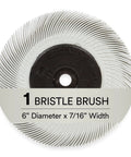 Radial Bristle Brush With Ceramic Abrasive Grain For Pro Grade Polishing Deburring And Finishing, 6 Inch Diameter, 0.4375 Inch Width