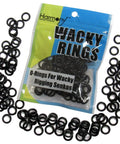 Bait Saver O Ring Set For Senkos And Worms That Prevents Tearing On Wacky Rig And Neko Rig 100 Count Black Fits 4 To 5 Inch Soft Plastics For Dock Snags And Cover Fishing, black rings pack
