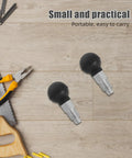 Two Pack Stainless Steel Spring Loaded Pin With Ball Head For Gym Equipment, 16mm Thread Diameter on wooden background