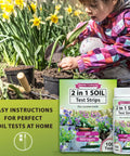 Child using Soil pH And Nitrogen Test Kit With Test Tube 100 Tests Easy To Use Home Garden Lawn Yard Grass Testing Kit