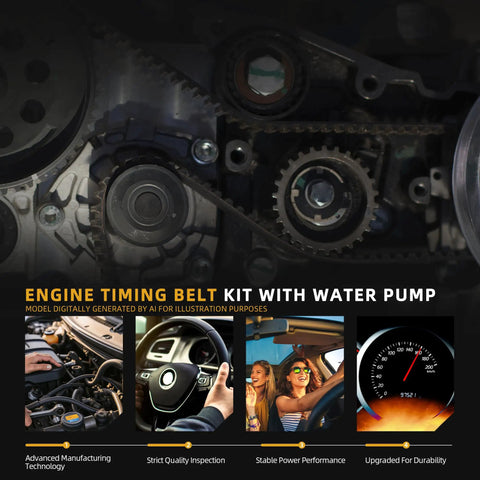 Engine Timing Belt Kit With Water Pump for Chevy Cruze Sonic 1.8L 2012 2014 Plus Aveo Aveo5 1.6L 2009 2011 and Pontiac G3