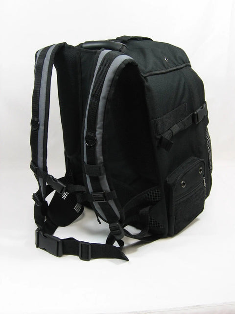 Back view of Large Camera Backpack With Padded Dividers, 16 Inch Laptop Compartment, Rain Cover Included, Adjustable Straps.