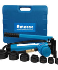 Hydraulic Knockout Punch Kit For Electrical Conduit 1/2 To 2 Inch 8 Ton Power With Alloy Steel Body Includes 6 Die Sizes
