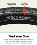 700C Bike Inner Tube Self Sealing And Traditional Design For 35 To 42mm Tires Fits Road Mountain Hybrid Dual Sport Cruiser