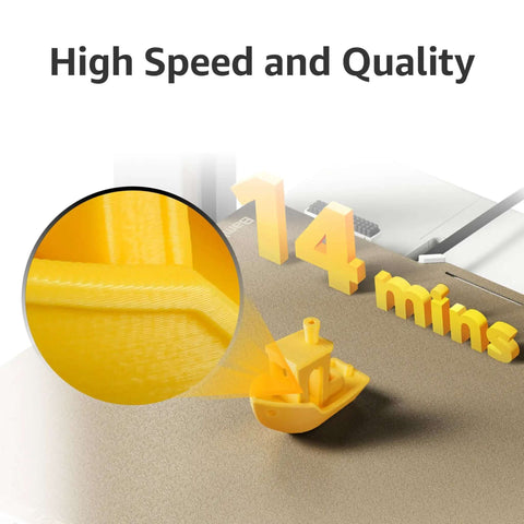 Blazing Fast Multi Color 3D Printer With Full Auto Calibration and AMS Lite, showcasing detail printed in 14 minutes