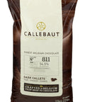 Dark Couverture Callets, 54.5 Percent Cocoa, Semi-Sweet Belgian Baking Chocolate Callets For Desserts, 44 lb bag