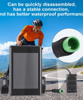 Waterproof Dope Electric Bike LCD Display Meter With 5 Pin Connector, control panel detail in scenic landscape