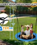 40 Inch Saucer Tree Swing For Kids And Adults, Heavy Duty 700 Lb Capacity Disc Swing with Adjustable Ropes in Backyard