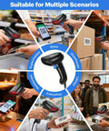Handheld Barcode Scanner For 1D 2D And QR Codes With Fast Scan Handles UPC A EAN 13 8 128 Code 39 93 MSI UCC EAN 128 And More