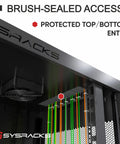 Close-up of brush-sealed access on Wall Mount 18U Server Rack Cabinet With 19 Inch Network Enclosure, showing protected cable entry